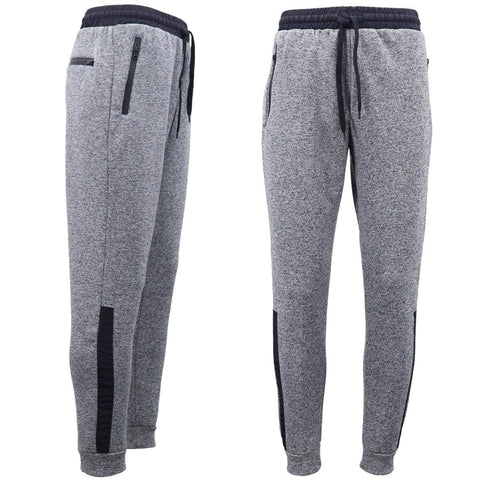 Darrahopens Men's Fashion > Shorts Mens Joggers Trousers Gym Sport Casual Sweat Track Pants Cuffed Hem w Zip Pocket, Navy, XS