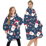 Darrahopens Men's Fashion > Sleepwear Oversized Soft Pullover Plain Hoodie Warm Fleece Blanket Plush Winter Sweatshirt, Santa, Adult