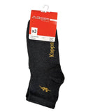 Darrahopens Men's Fashion > Socks Kappa Mens Ankle Socks - Charcoal - 1 Pack of 3