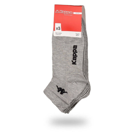 Darrahopens Men's Fashion > Socks Kappa Mens Ankle Socks - Grey - 1 Pack of 3