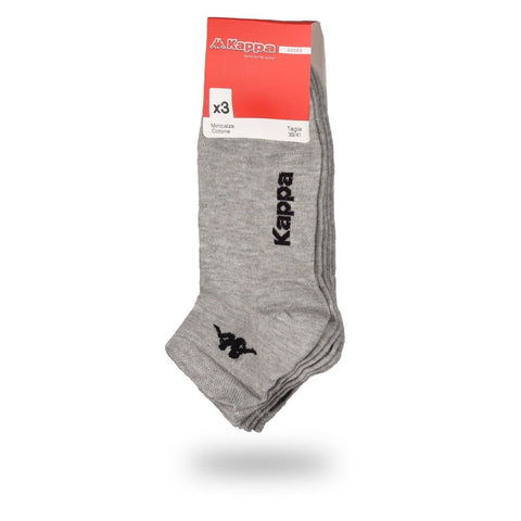 Darrahopens Men's Fashion > Socks Kappa Mens Ankle Socks - Grey - 1 Pack of 3 - EU 39-41