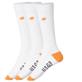 Darrahopens Men's Fashion > Socks Livergy Mens Crew Socks - White/Orange- 1 Pack of 3 - EU 43-46
