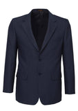 Darrahopens Men's Fashion > Suits & Tuxedos Mens Single Breasted 2 Button Suit Jacket Work Business - Pin Striped - Navy - 142