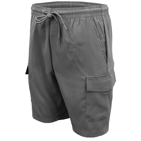 Darrahopens Men's Fashion > Sweats & Trackpants Men's Cargo Shorts 4 Pockets Cascual Work Trousers Active Pants Elastic Waist, Charcoal, XS