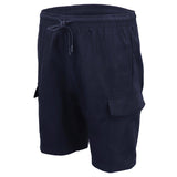Darrahopens Men's Fashion > Sweats & Trackpants Men's Cargo Shorts 4 Pockets Cascual Work Trousers Active Pants Elastic Waist, Navy, XS