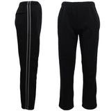 Darrahopens Men's Fashion > Sweats & Trackpants Men's Fleece Casual Sports Track Pants w Zip Pocket Striped Sweat Trousers S-6XL, Black w Grey Stripes, XL