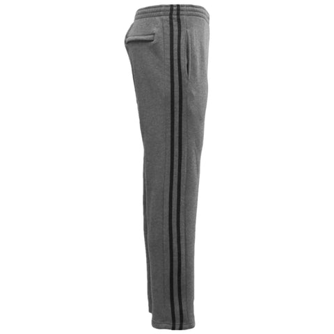 Darrahopens Men's Fashion > Sweats & Trackpants Men's Fleece Casual Sports Track Pants w Zip Pocket Striped Sweat Trousers S-6XL, Dark Grey, M