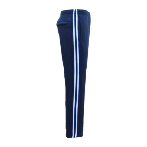 Darrahopens Men's Fashion > Sweats & Trackpants Men's Fleece Casual Sports Track Pants w Zip Pocket Striped Sweat Trousers S-6XL, Navy, S