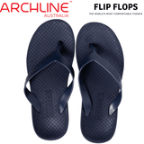Darrahopens Men's Fashion > Thongs & Sandals ARCHLINE Flip Flops Orthotic Thongs Arch Support Shoes Footwear - Navy - EUR 40