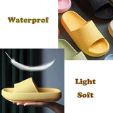 Darrahopens Men's Fashion > Thongs & Sandals Pillow Slides Sandals Non-Slip Ultra Soft Slippers Cloud Shower EVA Home Shoes, Black, 42/43