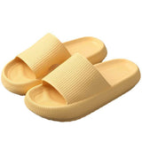 Darrahopens Men's Fashion > Thongs & Sandals Pillow Slides Sandals Non-Slip Ultra Soft Slippers Cloud Shower EVA Home Shoes, Yellow, 40/41