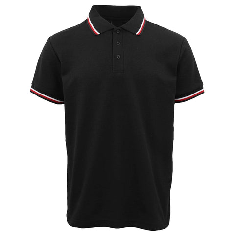 Darrahopens Men's Fashion > Tops & T-shirts Men's Unisex Polo Shirts Basic Plain Breathable Tops Cotton Cascual Sport Shorts, Black, 3XL