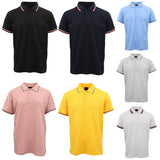 Darrahopens Men's Fashion > Tops & T-shirts Men's Unisex Polo Shirts Basic Plain Breathable Tops Cotton Cascual Sport Shorts, Blue, 3XL