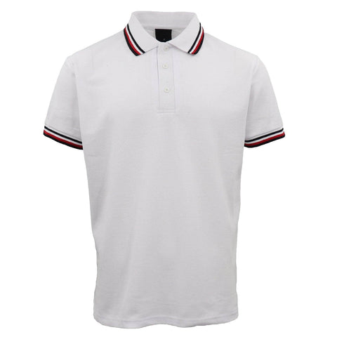 Darrahopens Men's Fashion > Tops & T-shirts Men's Unisex Polo Shirts Basic Plain Breathable Tops Cotton Cascual Sport Shorts, White, XL