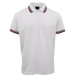 Darrahopens Men's Fashion > Tops & T-shirts Men's Unisex Polo Shirts Basic Plain Breathable Tops Cotton Cascual Sport Shorts, White, XL