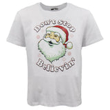 Darrahopens Men's Fashion > Tops & T-shirts New Funny Adult Xmas Christmas T Shirt Tee Mens Womens 100% Cotton Jolly Ugly, Don't Stop Believin' (White), L