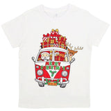 Darrahopens Men's Fashion > Tops & T-shirts New Funny Adult Xmas Christmas T Shirt Tee Mens Womens 100% Cotton Jolly Ugly, Santa Drive Kombi (White), 3XL