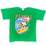 Darrahopens Men's Fashion > Tops & T-shirts New Funny Adult Xmas Christmas T Shirt Tee Mens Womens 100% Cotton Jolly Ugly, Santa Surf (Green), L