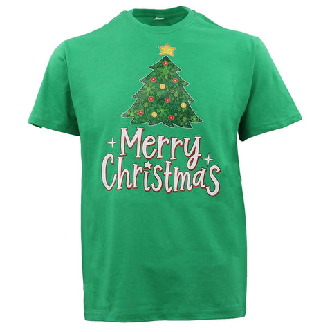 Darrahopens Men's Fashion > Tops & T-shirts New Funny Adult Xmas Christmas T Shirt Tee Mens Womens 100% Cotton Jolly Ugly, Tree (Green) B, M