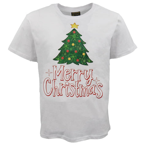 Darrahopens Men's Fashion > Tops & T-shirts New Funny Adult Xmas Christmas T Shirt Tee Mens Womens 100% Cotton Jolly Ugly, Tree (White) B, XS