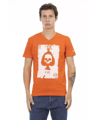 Darrahopens Men's Fashion > Tops & T-shirts Short Sleeve T-shirt with V-neck and Front Print M Men