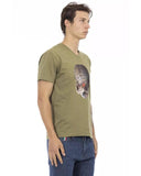 Darrahopens Men's Fashion > Tops & T-shirts Short Sleeve T-shirt with V-neck and Front Print S Men