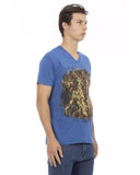 Darrahopens Men's Fashion > Tops & T-shirts Short Sleeve T-shirt with V-neck and Front Print XL Men