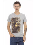 Darrahopens Men's Fashion > Tops & T-shirts Short Sleeve V-Neck T-shirt with Front Print XL Men