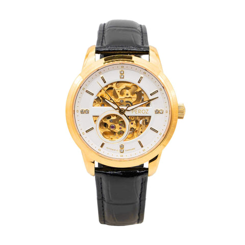 Darrahopens Men's Fashion > Watches Peroz Automatic Men's Watch - Black Leather