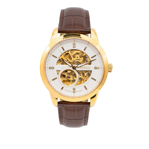 Darrahopens Men's Fashion > Watches Peroz Automatic Men's Watch - Brown Leather