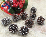 Darrahopens Occasions > Christmas 18 Christmas Natural Pine Cones Xmas Tree Hanging Home Decoration Ornament Gifts, 18x Natural Pinecones