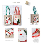 Darrahopens Occasions > Christmas 2Pcs Set Christmas Gift Bags Sackcloth Festive Cartoon hand gift bags