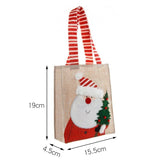 Darrahopens Occasions > Christmas 2Pcs Set Christmas Gift Bags Sackcloth Festive Cartoon hand gift bags