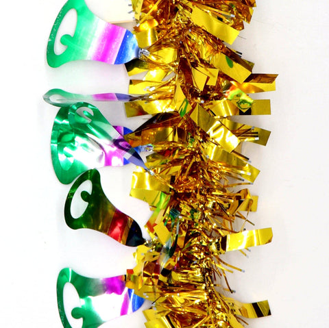 Darrahopens Occasions > Christmas 5x 2.5m Christmas Tinsel Xmas Garland Sparkly Snowflake Party Natural Home Décor, Bells (Gold)