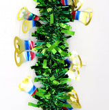 Darrahopens Occasions > Christmas 5x 2.5m Christmas Tinsel Xmas Garland Sparkly Snowflake Party Natural Home Décor, Bells (Green)