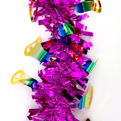 Darrahopens Occasions > Christmas 5x 2.5m Christmas Tinsel Xmas Garland Sparkly Snowflake Party Natural Home Décor, Bells (Hot Pink)