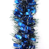 Darrahopens Occasions > Christmas 5x 2.5m Christmas Tinsel Xmas Garland Sparkly Snowflake Party Natural Home Décor, Bows (Black Blue)