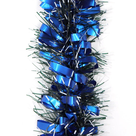 Darrahopens Occasions > Christmas 5x 2.5m Christmas Tinsel Xmas Garland Sparkly Snowflake Party Natural Home Décor, Bows (Black Blue)