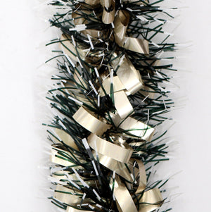 Darrahopens Occasions > Christmas 5x 2.5m Christmas Tinsel Xmas Garland Sparkly Snowflake Party Natural Home Décor, Bows (Black Gold)