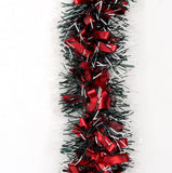 Darrahopens Occasions > Christmas 5x 2.5m Christmas Tinsel Xmas Garland Sparkly Snowflake Party Natural Home Décor, Bows (Black Red)