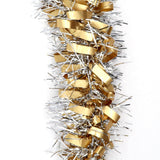 Darrahopens Occasions > Christmas 5x 2.5m Christmas Tinsel Xmas Garland Sparkly Snowflake Party Natural Home Décor, Bows (Silver Gold)