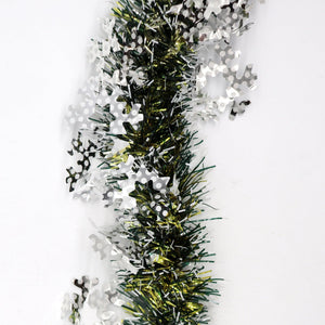 Darrahopens Occasions > Christmas 5x 2.5m Christmas Tinsel Xmas Garland Sparkly Snowflake Party Natural Home Décor, Snow in Black/Gold
