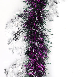 Darrahopens Occasions > Christmas 5x 2.5m Christmas Tinsel Xmas Garland Sparkly Snowflake Party Natural Home Décor, Snow in Hot Pink