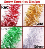 Darrahopens Occasions > Christmas 5x 2.5m Christmas Tinsel Xmas Garland Sparkly Snowflake Party Natural Home Décor, Snow Speckles in Gold