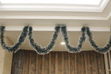 Darrahopens Occasions > Christmas 5x 2.5m Christmas Tinsel Xmas Garland Sparkly Snowflake Party Natural Home Décor, Snow Tips in Dark Green
