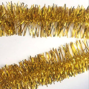Darrahopens Occasions > Christmas 5x 2.5m Christmas Tinsel Xmas Garland Sparkly Snowflake Party Natural Home Décor, Traditional Gold