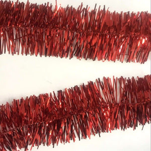 Darrahopens Occasions > Christmas 5x 2.5m Christmas Tinsel Xmas Garland Sparkly Snowflake Party Natural Home Décor, Traditional Red