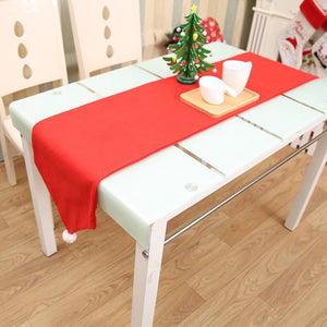 Darrahopens Occasions > Christmas 6-10x Christmas Santa Hat Chair Covers Table Cloth Dinner Home Décor Ornaments, Table Runner (34x176 cm)