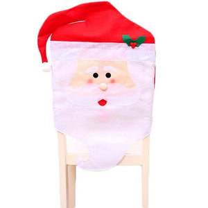 Darrahopens Occasions > Christmas 6x Christmas Cute Lady Santa Hat Chair Covers Dinner Home Décor Ornaments Gift, Mr Santa