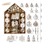 Darrahopens Occasions > Christmas 70-piece Christmas Tree Xmas Balls Decorations Baubles Hanging Party Ornament